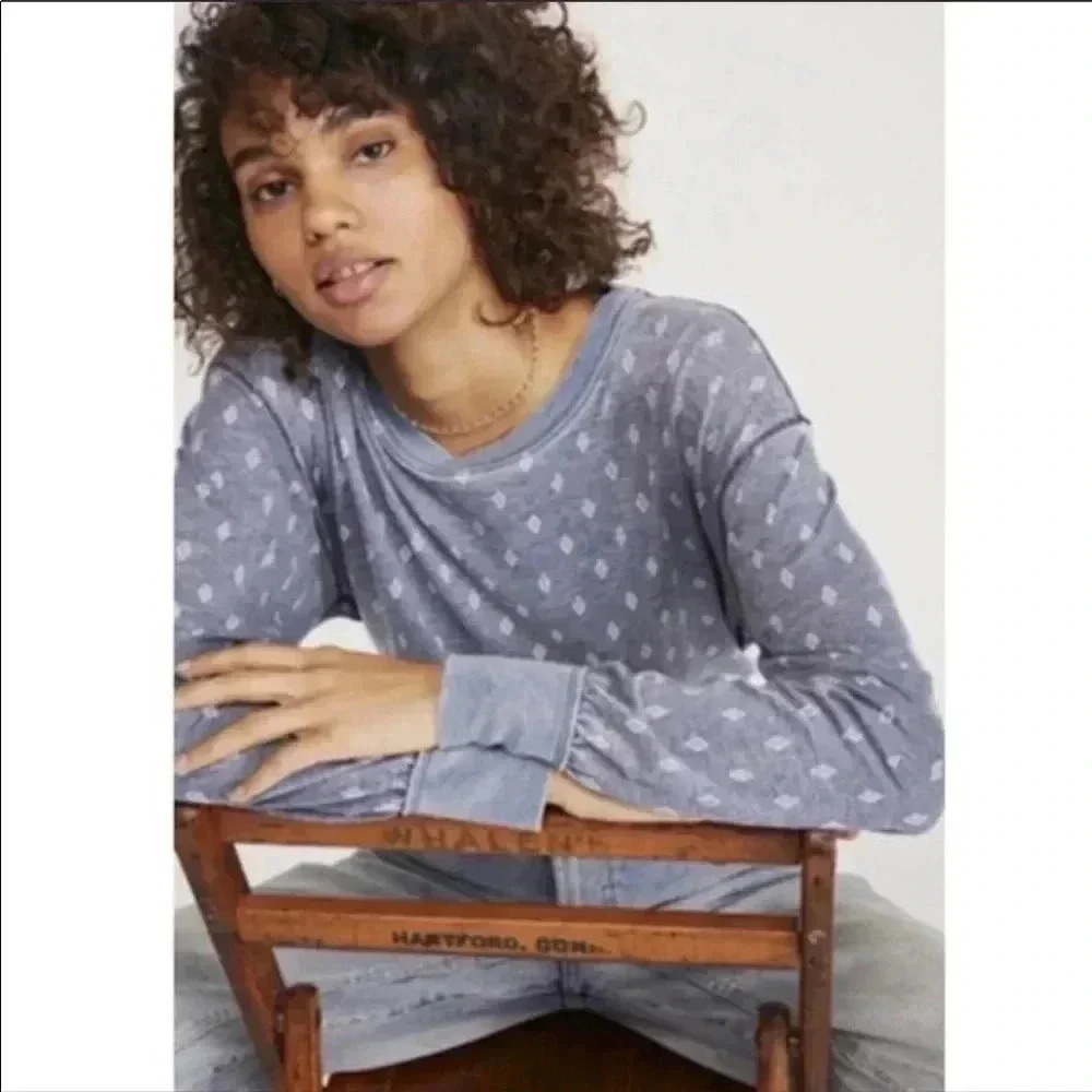 We The Free NWT Arielle Tee Indigo Combo Sz XS - Picture 3 of 4